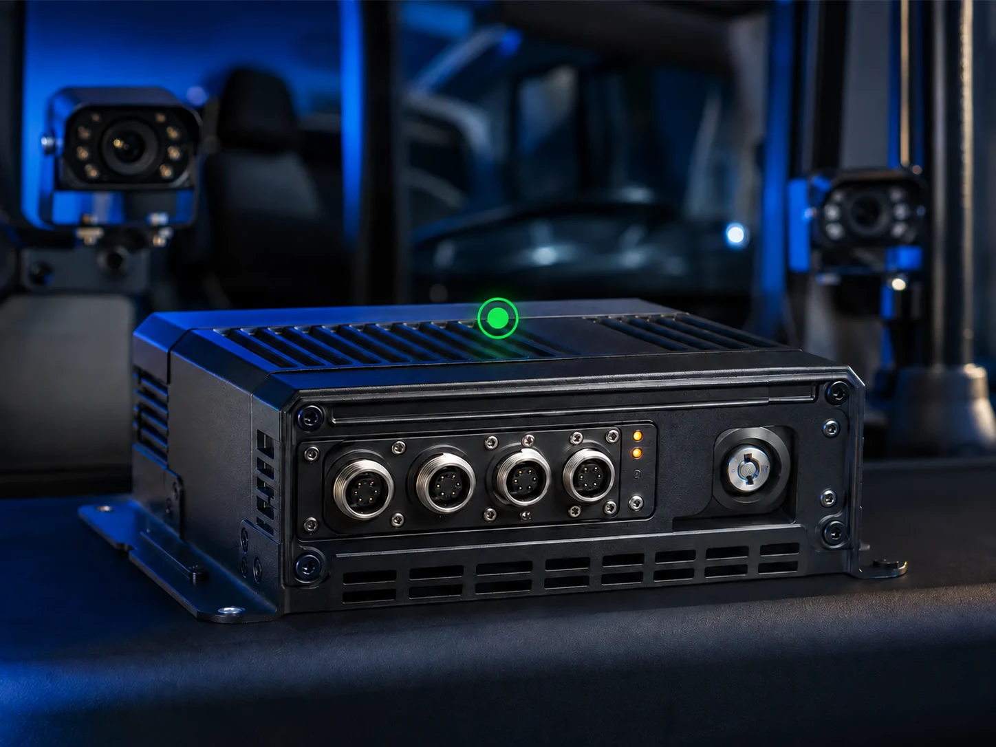 Rugged multi-channel mobile digital video recorder installed in a commercial vehicle