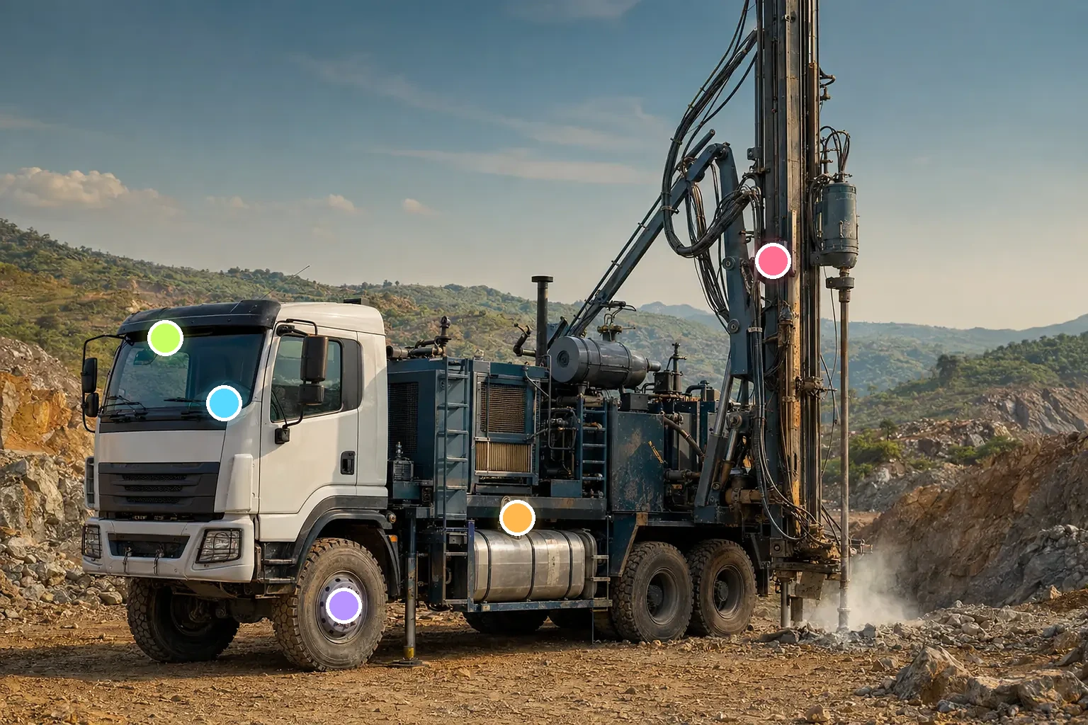 Mobile solution image with device markers matching the legend