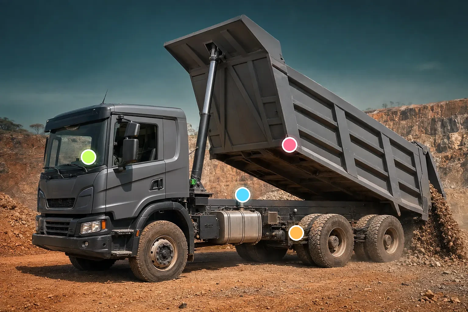 Mobile solution image with device markers matching the legend